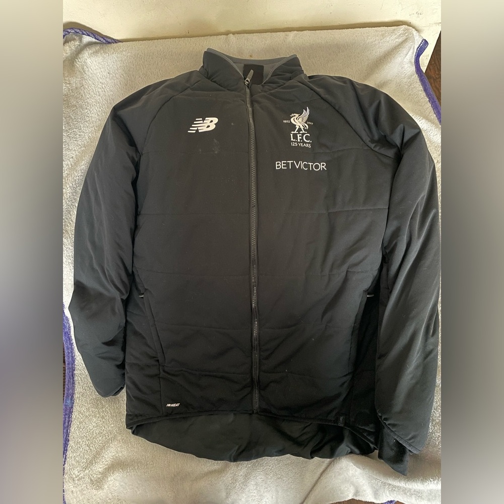 New Balance Black Puffer Jacket with LFC Logo XL